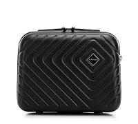 WITTCHEN Necessaire da viaggio Custodia per cosmetici Valigia da viaggio Bagaglio a mano Valigia cabina Valigia in ABS Borsa da toilette Rigido Cube Line Nero