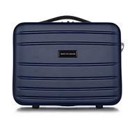 WITTCHEN Necessaire da viaggio Custodia per cosmetici Valigia da viaggio Bagaglio a mano Valigia cabina Valigia in ABS Borsa da toilette Rigido Globe Line blu navy
