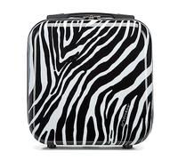 WITTCHEN Necessaire da viaggio Custodia per cosmetici Valigia da viaggio Bagaglio a mano Valigia cabina Valigia in ABS con rivestimento in policarbonato Borsa da toilette Rigido Young Line Bianco-nero