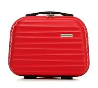 WITTCHEN Necessaire da viaggio Custodia per cosmetici Valigia da viaggio Bagaglio a mano Valigia cabina Valigia in ABS Borsa da toilette Rigido Groove Line rosso