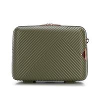 WITTCHEN Necessaire da viaggio Custodia per cosmetici Valigia da viaggio Bagaglio a mano Valigia cabina Valigia in policarbonato con cinturino regolabile cosmetica da donna GL Style Verde oliva