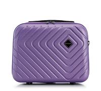 WITTCHEN Necessaire da viaggio Custodia per cosmetici Valigia da viaggio Bagaglio a mano Valigia cabina Valigia in ABS Borsa da toilette Rigido Cube Line Viola