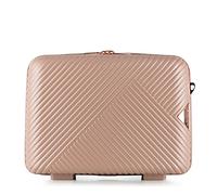 WITTCHEN Necessaire da viaggio Custodia per cosmetici Valigia da viaggio Bagaglio a mano Valigia cabina Valigia in policarbonato con cinturino regolabile cosmetica da donna GL Style rosa cipria