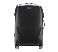 WITTCHEN PC Ultra Light Bagagli rigidi Valigia da viaggio Valigia trolley Valigia media in policarbonato Quattro ruote doppie Lucchetto TSA Manico alluminio telescopico Taglia M Nero