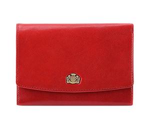 WITTCHEN portafoglio, Rosso, Dimensione: 10x14 cm - Materiale: Pelle di grano - 10-1-062-3