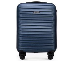 WITTCHEN Skyspeed Line Trolley da Viaggio in ABS - Valigia da Cabina Robusta e Leggera con 4 Ruote Pivotanti, Chiusura a Combinazione, Maniglia Estendibile - Blu Navy Ryanair/ITA Airways/Wizz Air