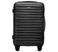 WITTCHEN Skyspeed Line Valigia media rigida con ruote in ABS Trolley medio Valigia da viaggio Serratura a combinazione Manico telescopico 4 ruote Nero Ryanair/ITA Airways/Wizz Air
