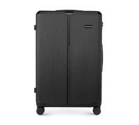 WITTCHEN Stripes Line Valigia grande (XL) | 76,5 × 50 × 29 cm (96 L), ABS rigido, 4 ruote 360° e lucchetto a combinazione | Trolley grande formato XL, Ryanair/ITA Airways - Colore: Nero