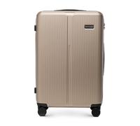 WITTCHEN Stripes Line Valigia media (L) | 67,5 × 45 × 27 cm (65 L), ABS rigido, 4 ruote 360° e lucchetto combinazione | Trolley da viaggio formato L, Ryanair/ITA Airways - Colore: Oro