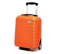 WITTCHEN Trolley Cabina Universale Bagaglio a Mano Valigia Piccola Rigida ABS Manico Telescopico 2 Ruote Groove Line | Arancione