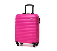 WITTCHEN Valigia da Cabina Trolley Bagaglio a Mano Valigia a rotelle piccola Trolley guscio duro ABS 4 ruote spinner Serratura a combinazione Maniglia telescopica Groove Line rosa Ryanair/ITA Airways