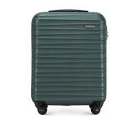 WITTCHEN Valigia da Cabina Trolley Bagaglio a Mano Valigia a rotelle piccola Trolley guscio duro ABS 4 ruote spinner Serratura a combinazione Maniglia telescopica Groove Line verde Ryanair/ITA Airways