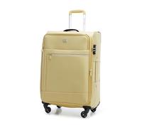 WITTCHEN Valigia da Cabina Trolley Bagaglio a Mano Valigia a rotelle Valigia piccola Trolley in poliestere Maniglia telescopica Quattro rotelle girevoli Chiusura a combinazione TSA MIRA Line beige
