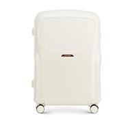 WITTCHEN Valigia da viaggio elegante Trolley grande Valigia grande Trolley in policarbonato resistente 4 ruote doppie girevoli Chiusura a combinazione TSA 4,6 kg 101 L Lady 2 Line Color crema