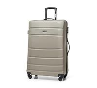 WITTCHEN Valigia da viaggio grande trolley valigia grande valigia check-in guscio rigido in ABS con 4 ruote piroettanti chiusura a combinazione maniglia telescopica Globe Line champagne