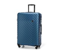 WITTCHEN Valigia da viaggio grande trolley valigia grande valigia check-in guscio rigido in ABS con 4 ruote piroettanti chiusura a combinazione maniglia telescopica Cube Line Blu scuro