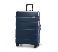 WITTCHEN Valigia da viaggio grande trolley valigia grande valigia check-in guscio rigido in ABS con 4 ruote piroettanti chiusura a combinazione maniglia telescopica Comodo Line Blu navy