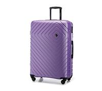 WITTCHEN Valigia da viaggio grande trolley valigia grande valigia check-in guscio rigido in ABS con 4 ruote piroettanti chiusura a combinazione maniglia telescopica Cube Line Viola