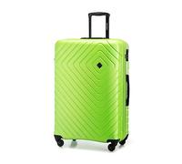 WITTCHEN Valigia da viaggio grande trolley valigia grande valigia check-in guscio rigido in ABS con 4 ruote piroettanti chiusura a combinazione maniglia telescopica Cube Line Lime