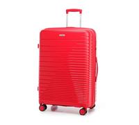 WITTCHEN Valigia da viaggio grande trolley valigia grande valigia check-in guscio rigido in polipropilene Maniglia telescopica Quattro rotelle girevoli Chiusura a combinazione TSA Fuerta Line Rossa