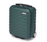 WITTCHEN valigia da viaggio piccola da cabina bagaglio a mano a rotelle guscio duro in ABS con 2 ruote standard maniglia telescopica Groove Line valigia piccola verde Ryanair/ITA Airways/easyJet
