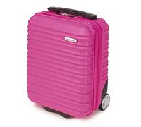 WITTCHEN valigia da viaggio piccola valigia da cabina bagaglio a mano valigia a rotelle guscio duro in ABS con 2 ruote standard maniglia telescopica Groove Line valigia piccola rosa