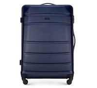 WITTCHEN Valigia grande trolley da viaggio check-in guscio rigido ABS con 4 ruote piroettanti chiusura a combinazione maniglia telescopica Globe Line Blu Navy Ryanair/ITA Airways