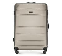WITTCHEN Valigia grande trolley da viaggio check-in guscio rigido ABS con 4 ruote piroettanti chiusura a combinazione maniglia telescopica Globe Line Champagne Ryanair/ITA Airways