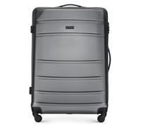 WITTCHEN Valigia grande trolley da viaggio check-in guscio rigido ABS con 4 ruote piroettanti chiusura a combinazione maniglia telescopica Globe Line Grigio Ryanair/ITA Airways