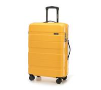 WITTCHEN Valigia Media Trolley Valigia Rigida in ABS Valigia Bagaglio Valigie con 4 Ruote Serratura a combinazione Maniglia telescopica Comodo Line Giallo