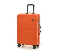 WITTCHEN Valigia Media Trolley Valigia Rigida in ABS Valigia Bagaglio Valigie con 4 Ruote Serratura a combinazione Maniglia telescopica Comodo Line Arancione