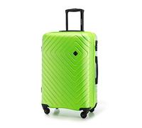WITTCHEN Valigia Media Trolley Valigia Rigida in ABS Valigia Bagaglio Valigie con 4 Ruote Serratura a combinazione Maniglia telescopica Cube Line Lime