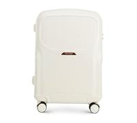 WITTCHEN Valigia Media Trolley Valigia Rigida in policarbonato Valigia Bagaglio Valigie con 4 ruote doppie girevoli Serratura a combinazione TSA 3,8 kg 65 L Lady 2 Line crema