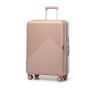 WITTCHEN Valigia Media Trolley Valigia Rigida in policarbonato Valigia Bagaglio Valigie con 4 ruote doppie girevoli Serratura a combinazione TSA Manico telescopico GL Style Rosa cipria