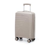WITTCHEN Valigia Media Trolley Valigia Rigida in polipropilene Valigia Bagaglio Maniglia telescopica Quattro rotelle girevoli Chiusura a combinazione TSA Fuerta Line Beige