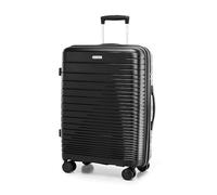 WITTCHEN Valigia Media Trolley Valigia Rigida in polipropilene Valigia Bagaglio Maniglia telescopica Quattro rotelle girevoli Chiusura a combinazione TSA Fuerta Line Nero