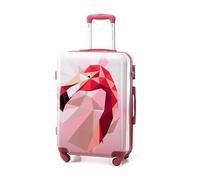 WITTCHEN Young Collezione Valigia media ABS con rivestimento in Policarbonato Serratura a combinazione Manico Telescopico Taglia M 62 L Rosa