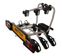 Witter ZX303EU Portabici per il gancio di traino, supporto frizione per 3 biciclette, carico di 51 kg, spina a 13 poli