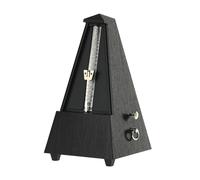 Wittner Metronomo Taktell forma piramidale Sistema Maelzel Serie 855 - Custodia in plastica - Con campana - Nero - Meccanismo a carica manuale - Non richiede batterie - Made in Germany