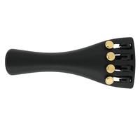 Wittner 918121G, Cordiera per violino in plastica ultra high-tech, per violino 3/4, nera, viti placcate oro, Made in Germany