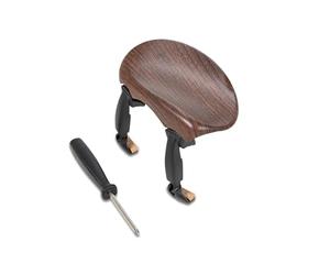 Wittner mentoniera Augsburg, mentoniera centrale Viola, plastica high-tech, forma anatomica, altezza e inclinazione selezionabili, con cacciavite, color palissandro, 257131P, Made in Germany