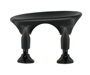 Wittner mentoniera, mentoniera centrale violino 1/8-1/16, plastica high-tech, forma anatomica, testata per allergie, senza cacciavite, nero, 253251, Made in Germany