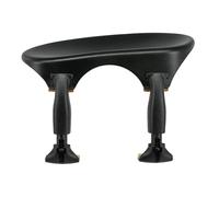 Wittner mentoniera, mentoniera centrale violino 3/4, plastica high-tech, forma anatomica, testata per allergie, senza cacciavite, nero, 253221, Made in Germany