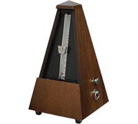 Wittner Metronomo Taktell a forma di piramide Sistema Maelzel Serie 810 - Cassa in legno massiccio - Con campana - Noce reale opaco 814M - Avvolgimento meccanico, Made in Germany