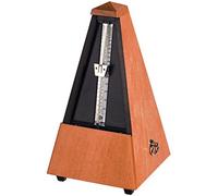 Wittner Metronomo Taktell a forma di piramide Sistema Maelzel Serie 800 - Cassa in legno massiccio - Senza campana - Colore ciliegio opaco 801MK - Avvolgimento meccanico, Made in Germany