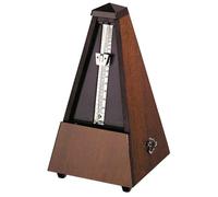 Wittner Metronomo Taktell a forma di piramide Sistema Maelzel Serie 810 - Cassa in legno massiccio - Con campana - Noce reale opaco 814M - Avvolgimento meccanico, Made in Germany