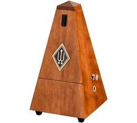 Wittner Metronomo Taktell a forma di piramide Sistema Maelzel Serie 810 - Cassa in legno massiccio - Con campana - Colore ciliegio opaco 811MK - A carica meccanica, Made in Germany