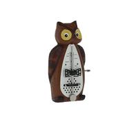 Wittner Metronomo Taktell Forma animale Serie 839 - Custodia in plastica - Senza campana - Gufo - Meccanico a carica - Non sono necessarie batterie - Made in Germany