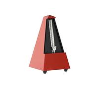 Wittner Metronomo Taktell forma piramidale Sistema Maelzel Designer Serie - Custodia in plastica - Con campana - Rosso scuro - Meccanismo a carica manuale - Non richiede batterie - Made in Germany