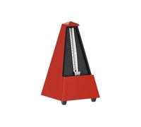 Wittner Metronomo Taktell forma piramidale Sistema Maelzel Designer Serie - Custodia in plastica - Senza campana - Rosso scuro - Meccanismo a carica manuale - Non richiede batterie - Made in Germany